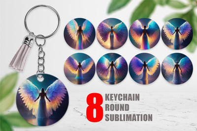 Keychain Winged Angel Sublimation artnoy 