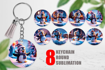 Keychain Winter Penguin Sublimation artnoy 