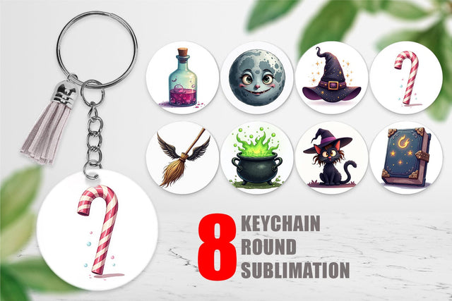 Keychain Witch Elements Sublimation artnoy 
