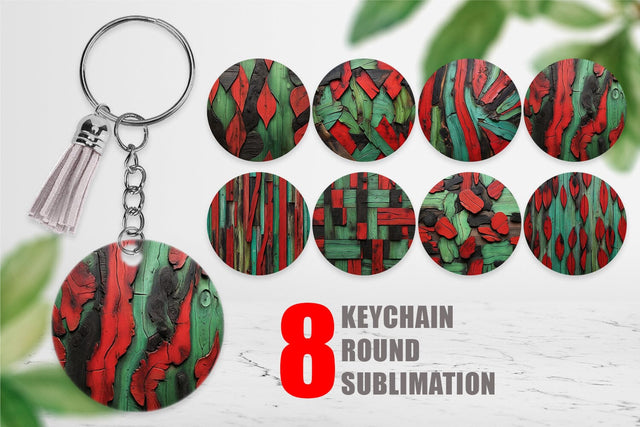 Keychain Wood Textured Sublimation artnoy 