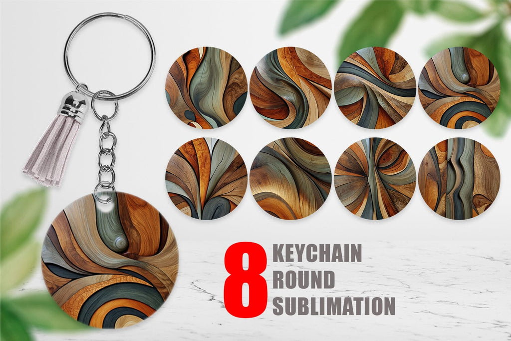 Keychain Wood Wave Texture - So Fontsy