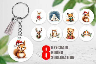 Keychain Woodland Whimsy Sublimation artnoy 