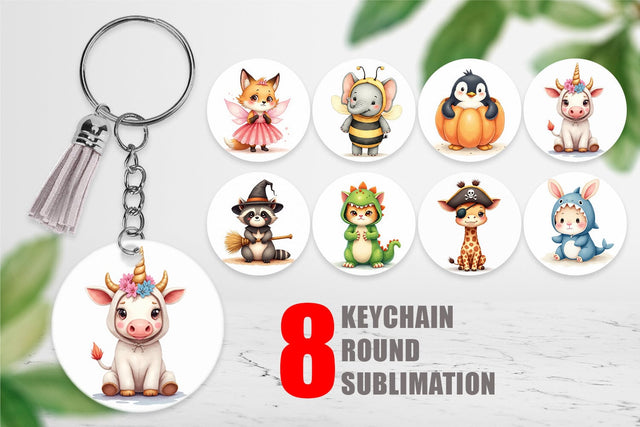 Keychain Wrong Costume Baby Animals Sublimation artnoy 