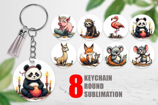 Keychain Yoga Grumps Sublimation artnoy 