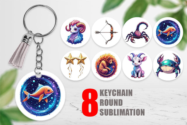 Keychain Zodiac Babies Sublimation artnoy 