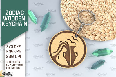 Keychain ZODIAC Laser Cut. ZODIAC Sign Keychain SVG SVG Evgenyia Guschina 