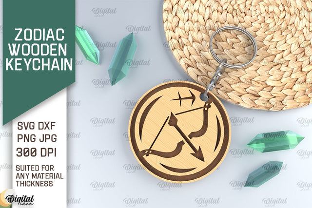 Keychain ZODIAC Laser Cut. ZODIAC Sign Keychain SVG SVG Evgenyia Guschina 