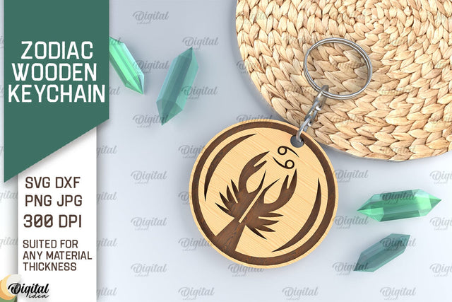 Keychain ZODIAC Laser Cut. ZODIAC Sign Keychain SVG SVG Evgenyia Guschina 