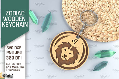 Keychain ZODIAC Laser Cut. ZODIAC Sign Keychain SVG SVG Evgenyia Guschina 