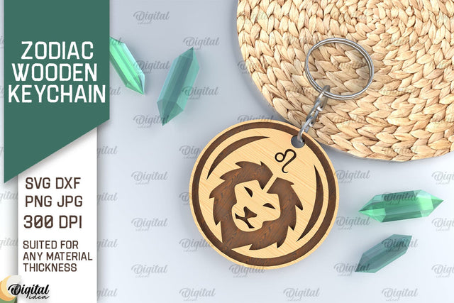 Keychain ZODIAC Laser Cut. ZODIAC Sign Keychain SVG SVG Evgenyia Guschina 