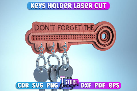 Keys Holder Laser Cut Bundle | Home Décor | Decorative Keys Holder | CNC Files SVG The T Store Design 