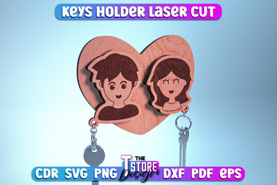 Keys Holder Laser Cut | Home Décor | Decorative Keys Holder | CNC Files SVG The T Store Design 