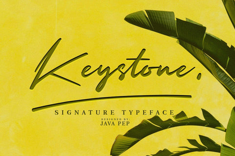 Keystone / Signature typeface Font Javapep 