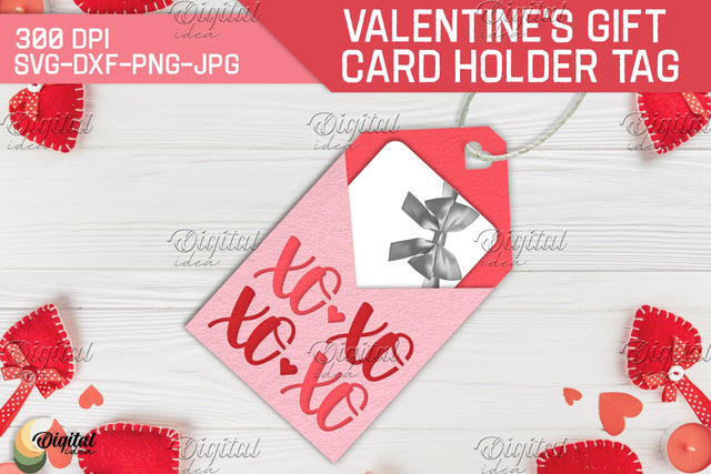 Хо Хо SVG. Valentine's Gift Card Holder Tag 3D Paper Evgenyia Guschina 