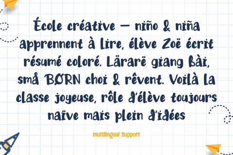 Kiddie Barra – Authentic School Style Font Font Mozzatype 