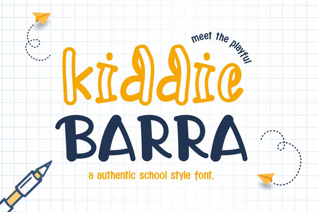 Kiddie Barra – Authentic School Style Font Font Mozzatype 