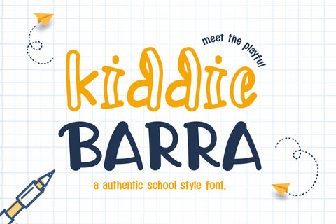 Kiddie Barra – Authentic School Style Font Font Mozzatype 