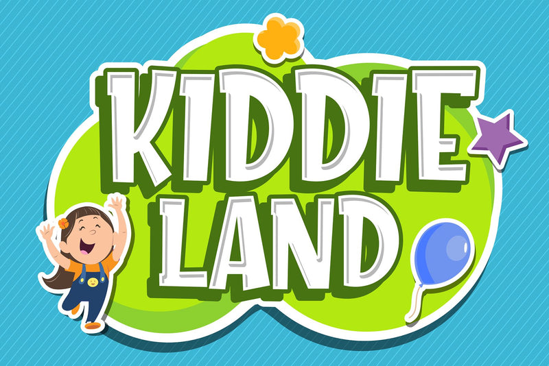 Kiddie Land - Playful Display Font Font Mozzatype 