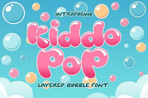 Kiddo Pop – Layered Bubble Kids Font Font Mozzatype 