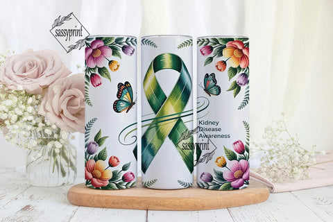 Kidney Disease Awareness Tumbler Wrap Sublimation sassyprint 