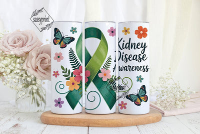 Kidney Disease Awareness Tumbler Wrap Sublimation sassyprint 