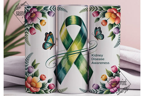 Kidney Disease Awareness Tumbler Wrap Sublimation sassyprint 