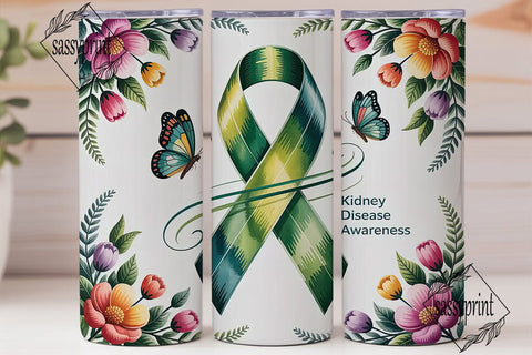 Kidney Disease Awareness Tumbler Wrap Sublimation sassyprint 