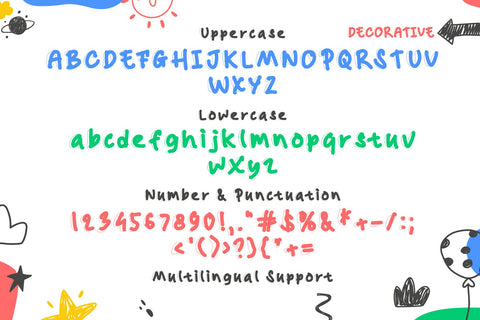 Kido Hand - a decorative kids font Font Mozzatype 