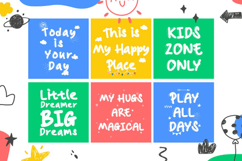 Kido Hand - a decorative kids font Font Mozzatype 