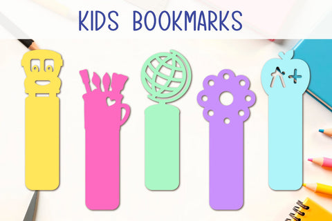 Kids bookmarks set svg, Back to school laser cut SVG AnastasiyaArtDesign 