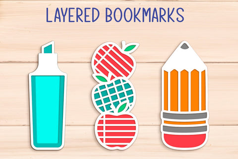 Kids bookmarks svg layered, Back to school laser cut SVG AnastasiyaArtDesign 