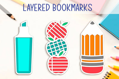Kids bookmarks svg layered, Back to school laser cut SVG AnastasiyaArtDesign 