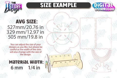 Kids Bookshelf Laser Cut | Book Tray | Child Design | Desktop Organizer | Book Holder | CNC File SVG The T Store Design 