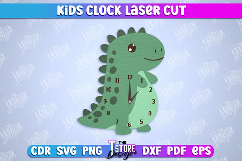 Kids Clock Bundle | Animals Shape | Nursery Wall Décor | Children's Room Interior | CNC Files SVG The T Store Design 