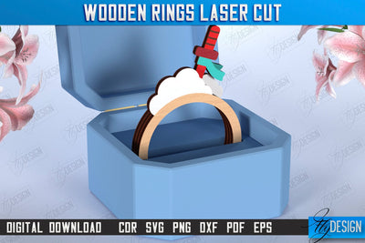 Kids Finger Ring Laser Cut | Hand Jewelry | Accessories | CNC File SVG Fly Design 