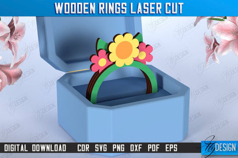 Kids Finger Rings Laser Cut Bundle | Hand Jewelry | Accessories | CNC Files SVG Fly Design 