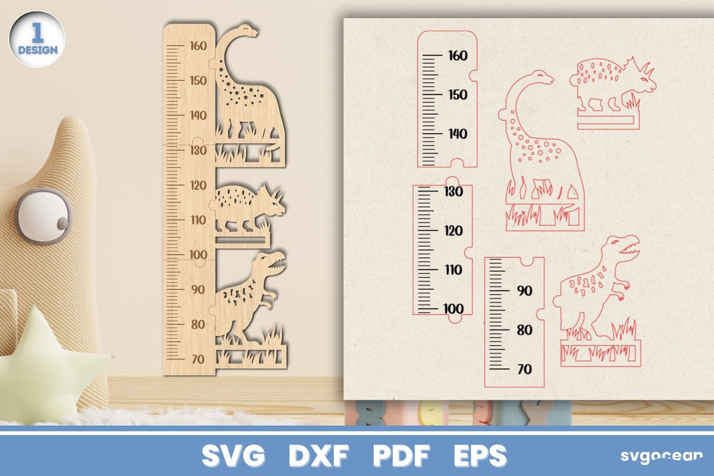 Kids Growth Chart Ruler Bundle - So Fontsy