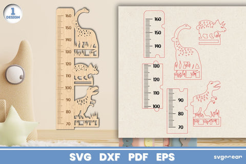 Kids Growth Chart Ruler Bundle SVG SvgOcean 
