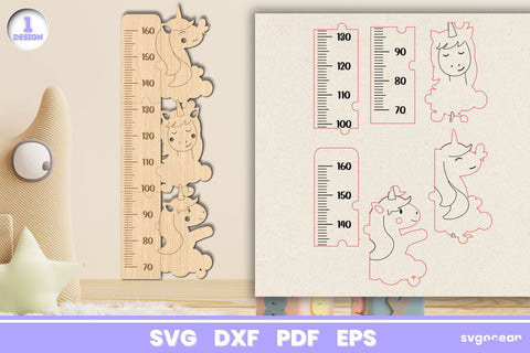 Kids Growth Chart Ruler Bundle SVG SvgOcean 
