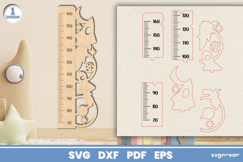 Kids Growth Chart Ruler Bundle SVG SvgOcean 