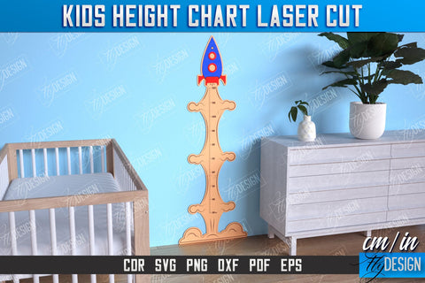 Kids Height Chart Bundle | Growth Chart | Nursery Décor | Wall Ruler | Measuring Growth | CNC Files SVG Fly Design 
