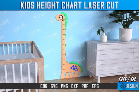 Kids Height Chart Bundle | Growth Chart | Nursery Décor | Wall Ruler | Measuring Growth | CNC Files SVG Fly Design 