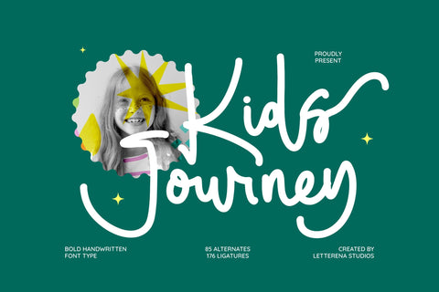 Kids Journey - Bold Handwritten Font Type Font Letterena Studios 