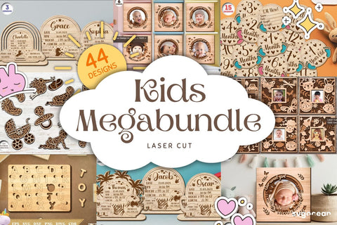 Kids Laser Cut Mega Bundle SVG SvgOcean 