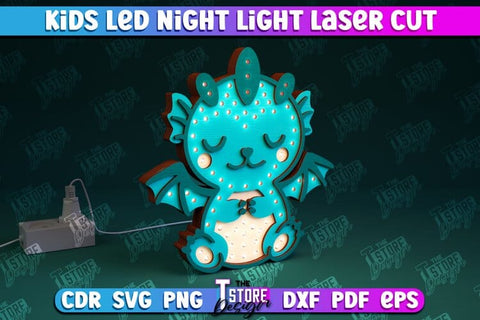 Kids Led Night Light Bundle | Home Design | Night Lamp | Animals Design | CNC Files SVG The T Store Design 