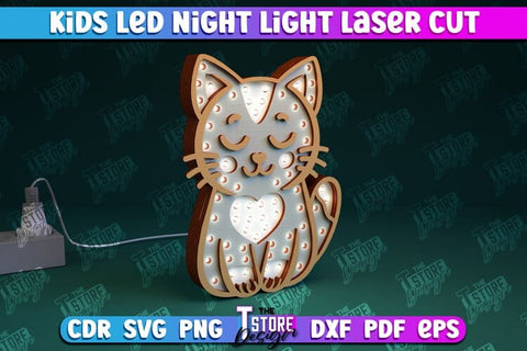 Kids Led Night Light Bundle | Home Design | Night Lamp | Animals Design | CNC Files SVG The T Store Design 