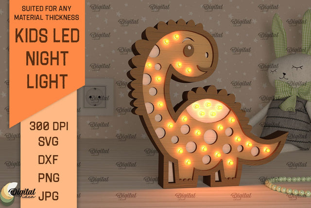 Kids Led Night Light SVG. Laser Cut Kids Night Lamp SVG SVG Evgenyia Guschina 