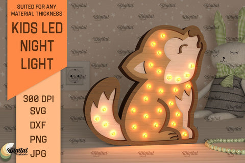 Kids Led Night Light SVG. Laser Cut Kids Night Lamp SVG SVG Evgenyia Guschina 