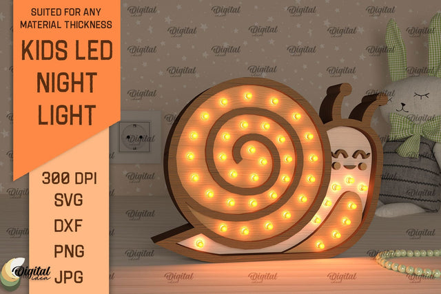 Kids Led Night Light SVG. Laser Cut Kids Night Lamp SVG SVG Evgenyia Guschina 