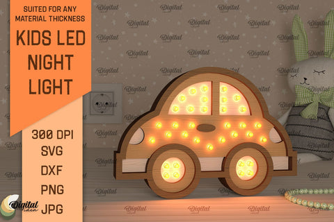 Kids Led Night Lights SVG Bundle. Laser Cut Kids Night Lamps SVG SVG Evgenyia Guschina 